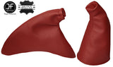 DARK RED LEATHER GEAR HANDBRAKE GAITER FITS HONDA CIVIC TYPE R EP3 2001-2005