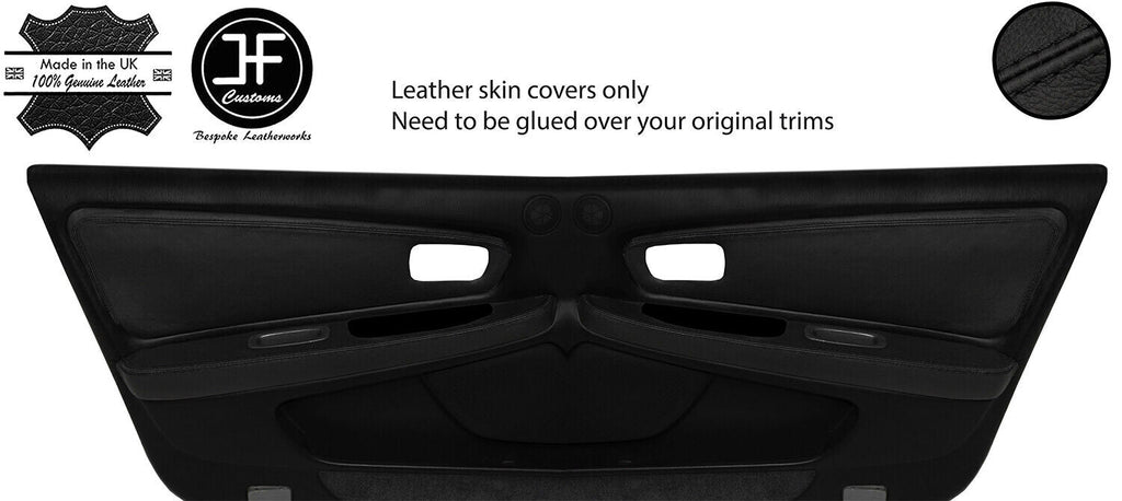 BLACK STITCH 2X DOOR CARD 2X ARMREST TRIM FRONT COVER FOR TOYOTA JZX 100 CHASER