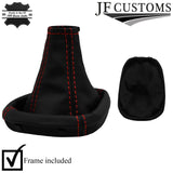 RED STITCH MANUAL LEATHER GEAR COVER+FRAME FOR CHEVROLET COBALT SS 05-10