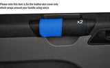 BLACK & BLUE 2X DOOR HANDLE SKIN COVER FITS VW T5 TRANSPORTER CARAVELLE