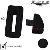 2X RED ST SUEDE SEAT TILT RELEASE LEVER KNOB & TRIM FOR PORSCHE 944 924 928