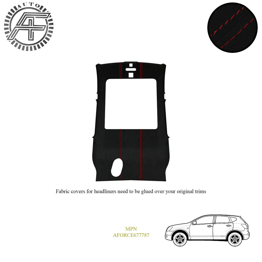 LUXE SUEDE HEADLINER COVER FOR NISSAN QASHQAI J10 5 DOOR SUV + SUNROOF 2006-2013