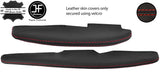 RED STITCH 2X REAL LEATHER SUN VISOR COVERS FITS LOTUS ELISE EXIGE S2 2007-13