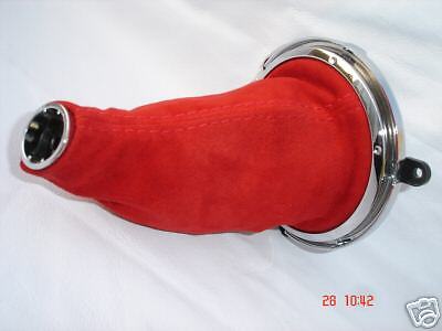 FITS HONDA CIVIC MK7 01-05 EP3 GEAR GAITER RED PU SUEDE NEW CUSTOM NEW