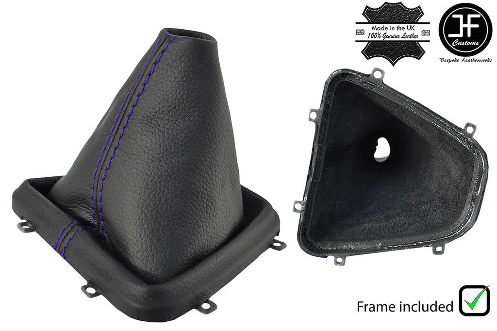PURPLE STITCH LEATHER GEAR GAITER WITH PLASTIC FRAME FOR FREELANDER 2 LR2 06-14