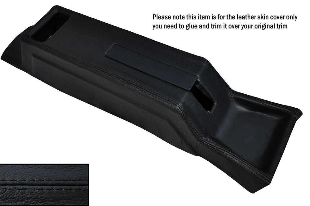 BLACK STITCHING CENTRE CONSOLE LEATHER SKIN COVER FITS ALFA ROMEO 33 CUSTOM NEW