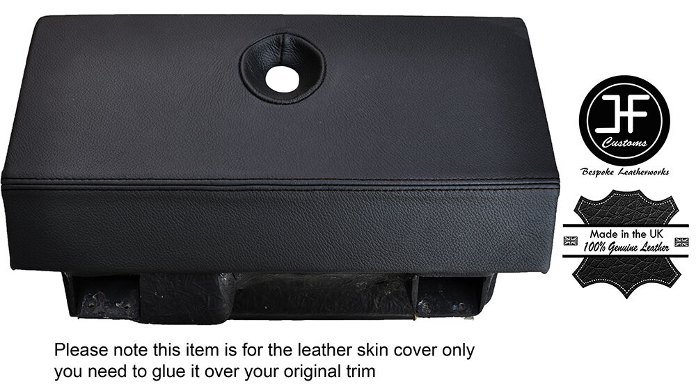BLACK STITCHING GLOVE BOX LEATHER COVER FITS RENAULT ALPINE GTA V6 CUSTOM NEW