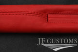 DARK RED ITALIAN LEATHER 2X CAR KEY HOLDER PROTECTOR FOR AUDI Q2 2016-2022