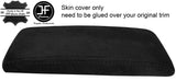 BLACK STITCH REAL SUEDE ARMREST LID COVER FITS ALFA ROMEO GT 2003-2010