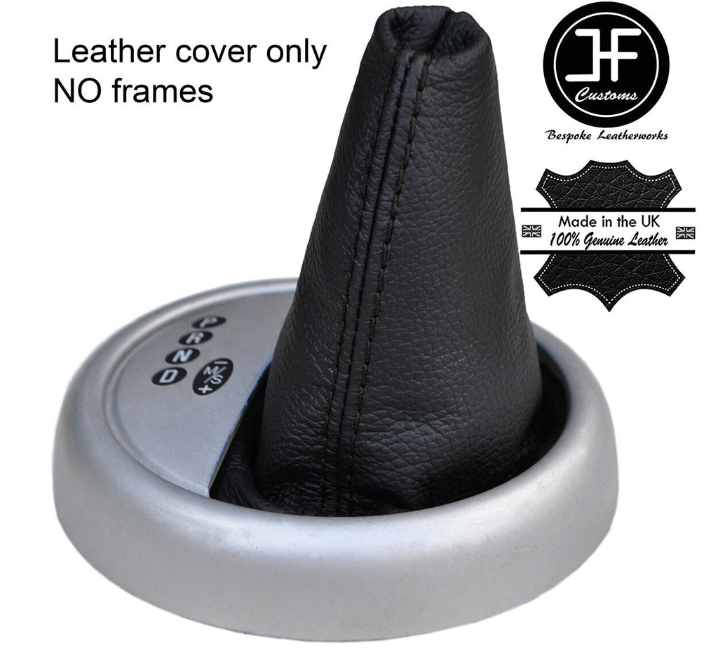 BLACK STITCH TOP GRAIN LEATHER AUTOMATIC GEAR GAITER FOR BMW MINI R50 R52 01-06