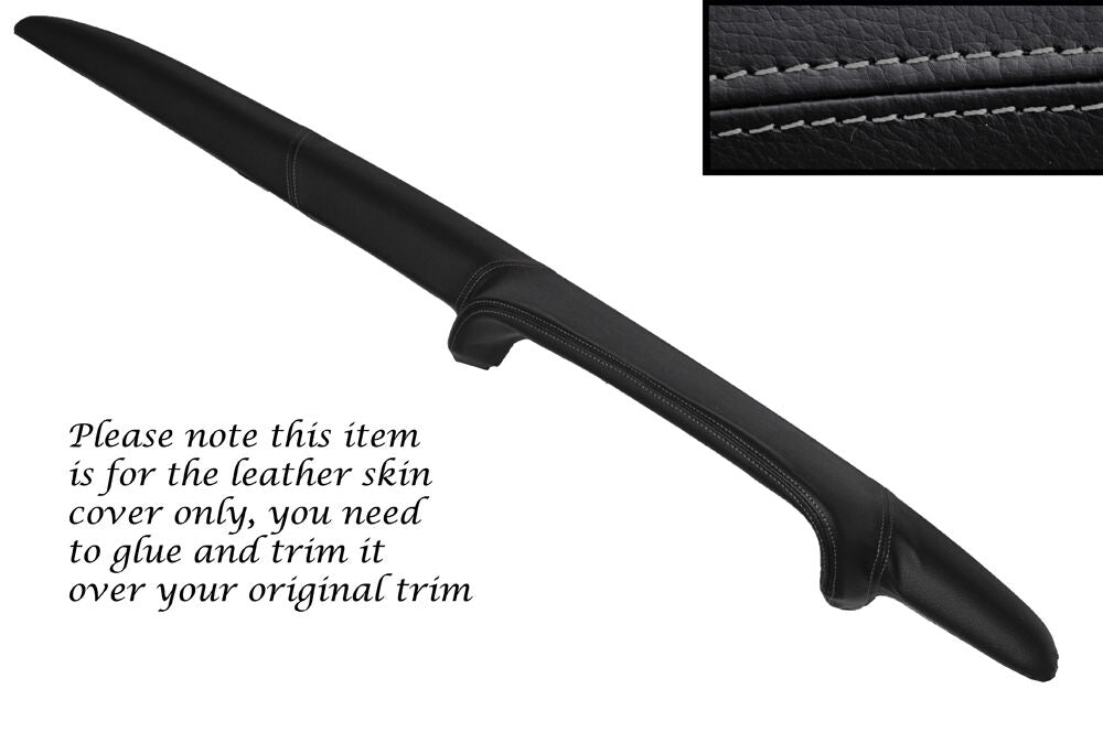 GREY STITCH TOP DASH DASHBOARD LEATHER SKIN COVER FITS FORD ESCORT MK2 MEXICO