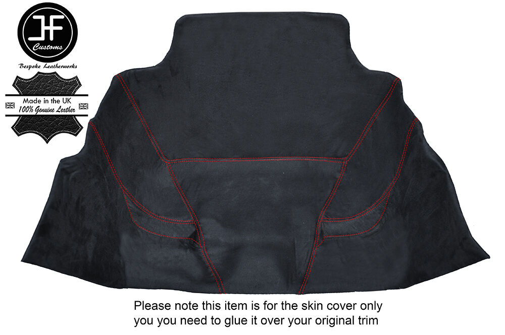 RED STITCH LUGGAGE COMPARTMENT LINER PU SUEDE COVER FOR PORSCHE BOXSTER 986