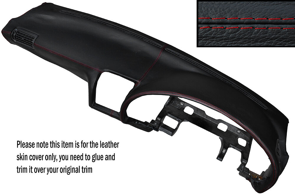 RED STITCH DASH DASHBOARD LEATHER SKIN COVER FITS TOYOTA CELICA GT4 MK5 90-93