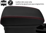 RED STITCH TOP GRAIN LEATHER ARMREST LID COVER FITS TOYOTA COROLLA 2003-2006