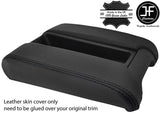 BLACK STITCHING SLIDING PHONE ARMREST REAL LEATHER COVER FITS BMW E39 1996-2003