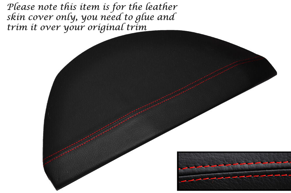RED STITCH SPEEDO HOOD INSTRUMENT LEATHER SKIN COVER FITS VOLVO S60 V70