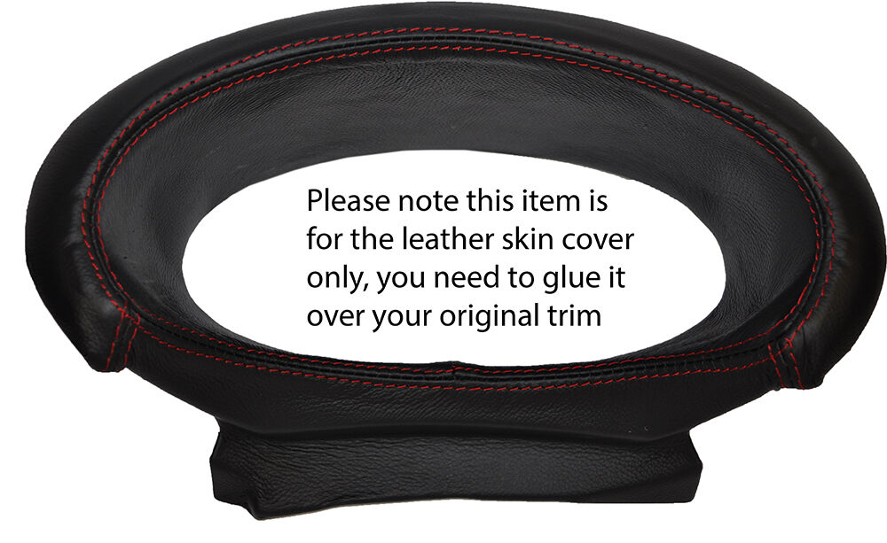 RED STITCH SPEEDO SURROUND LEATHER SKIN COVER FITS NISSAN MICRA K12 03-10