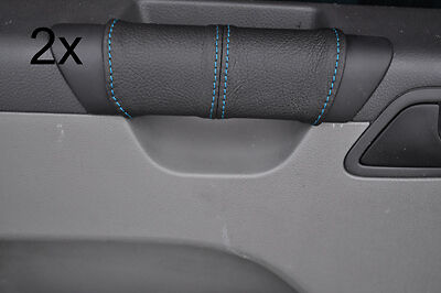 blue stitch FITS VW T5 TRANSPORTER CARAVELLE CAMPER 2X DOOR HANDLE COVERS