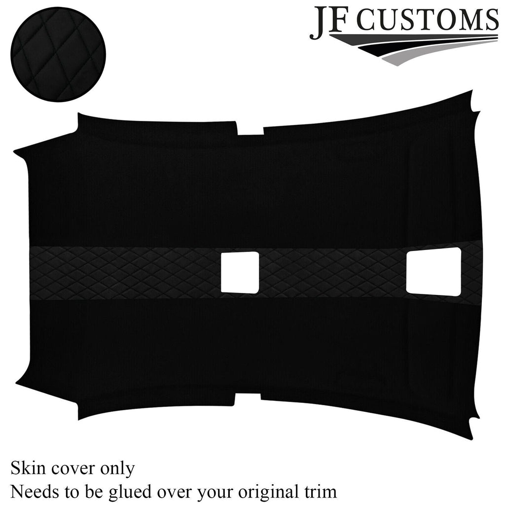 DSG2 BLACK STITCH LUXE SUEDE HEADLINER COVER FOR BMW E81 04-13 HATCHBACK 3DR