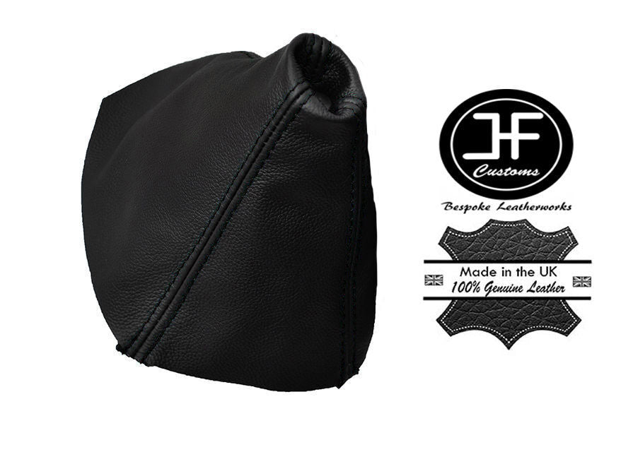 BLACK STITCHING MANUAL LEATHER GEAR GAITER FITS VOLVO V70 OR S70 1996-2007