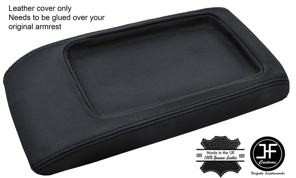 BLACK STITCH ARMREST LID LEATHER COVER FITS TOYOTA LAND CRUISER VX 80 1990-1997