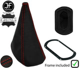 RED STITCH LEATHER SHIFT+PLASTIC FRAME FOR MINI CLASSIC ROVER AUSTIN MORRIS