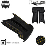 YELLOW STITCH LEATHER COVERED STEERING WHEEL TRIMS+FRAMES FOR FORD MUSTANG 10-14