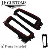 RED STITCH SUEDE AUTO GEAR SURROUND + FRAME FOR BMW 5 SERIES F10 F11 10-16