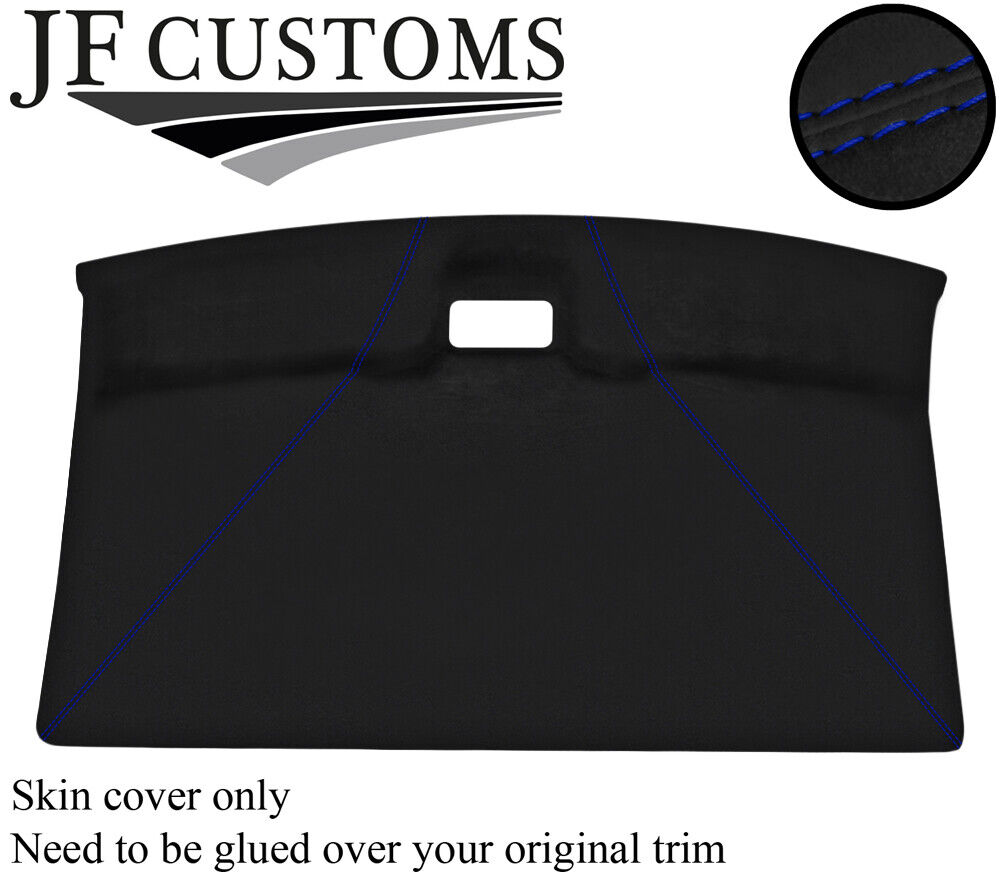 BLUE STITCH ROOF LINING HEADLINING LUXE SUEDE SKIN COVER FITS VW T4 TRANSPORTER