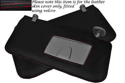 RED STITCH FITS SUZUKI GRAND VITARA 2005-2012 2X SUN VISORS LEATHER COVERS ONLY