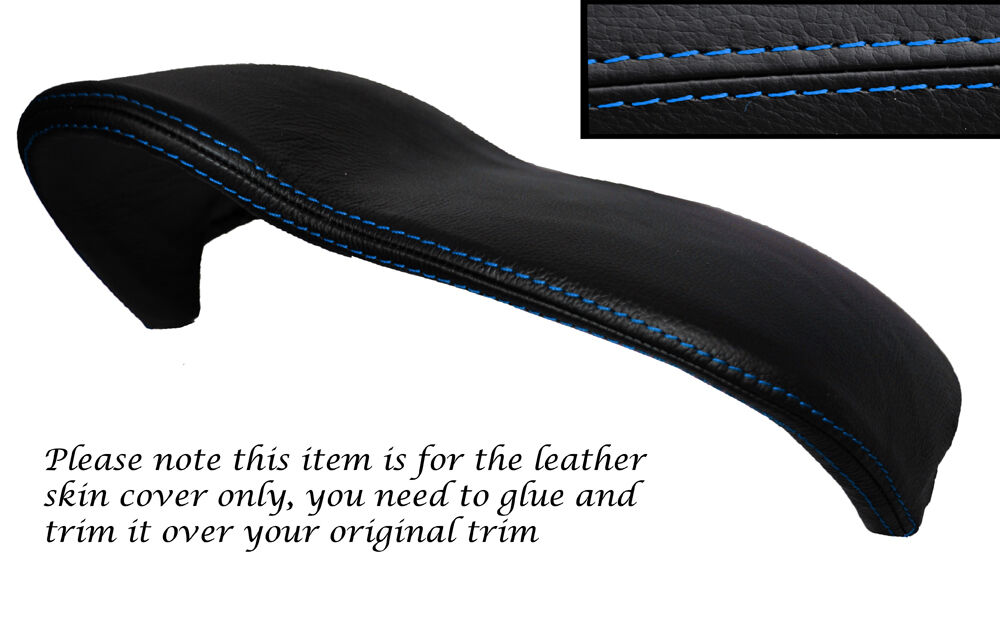 BLUE STITCHING SPEEDO HOOD LEATHER SKIN COVER FITS RENAULT TWINGO 2007-2013