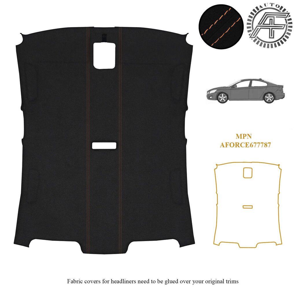 LUXE SUEDE HEADLINER COVER FITS VOLVO S60 2010 - 2014 MADE IN UK