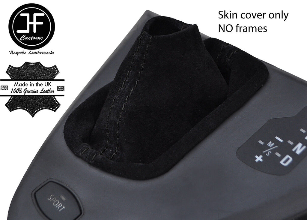 BLACK STITCH AUTO AUTOMATIC SUEDE GEAR GAITER FITS BMW 6 SERIES E63 E64 04-06