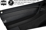 BLACK STITCH 2X FRONT DOOR CARD TRIM LEATHER COVERS FITS PONTIAC GTO 2004-2006