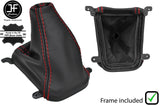 RED STITCH LEATHER MANUAL GEAR+PLASTIC FRAME FITS HONDA ACCORD 2003-2007
