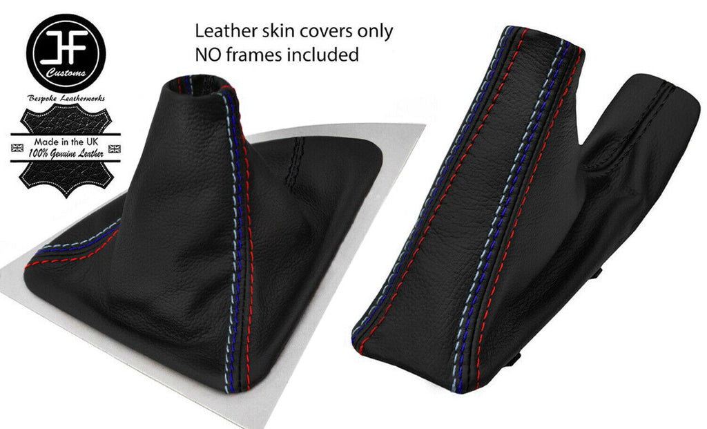 BLACK STITCH TRI STITCH LEATHER GEAR&HANDBRAKE GAITER FOR BMW E81 E82 E87 E88