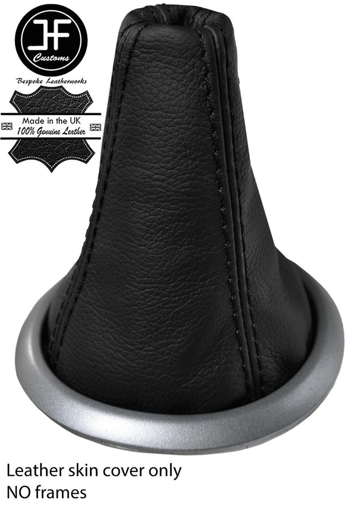 BLACK STITCHING TOP GRAIN LEATHER MANUAL GEAR GAITER FITS SUZUKI SWIFT 05-10