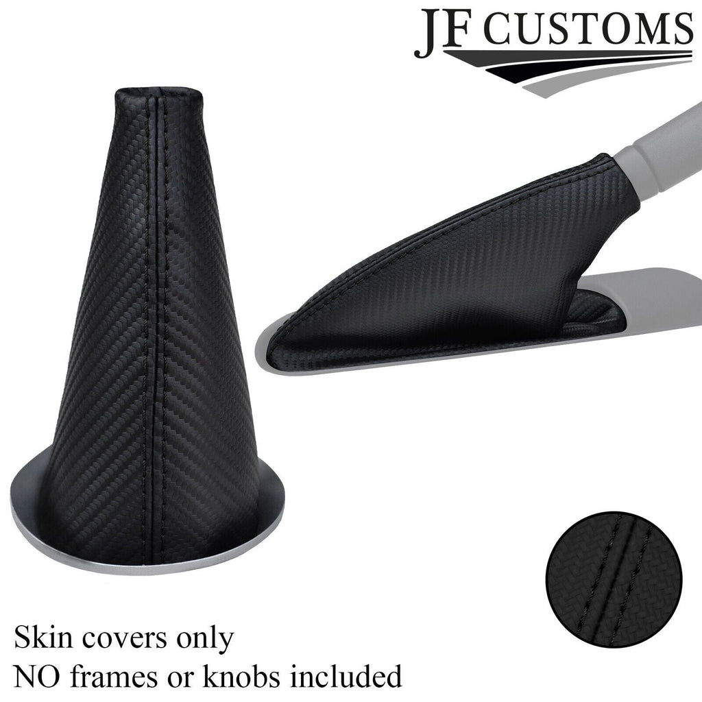 BLACK STITCH CARBON VINYL GAITER SET FOR BMW MINI COOPER R55 R56 R57 CUSTOM NEW