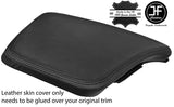BLACK GENUINE REAL LEATHER ARMREST COVER FITS VOLVO XC90 2015-2018 CUSTOM NEW