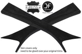 BLACK STITCH 2X A PILLAR REAL SUEDE COVERS FITS MERCEDES C CLASS W205 14-18