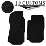BLACK DIAMOND STITCH VINYL 2X TAILORED FLOOR CARPETS FOR TRANSIT MK7 06-10 JF1