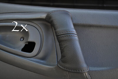 FITS MITSUBISHI SPACE STAR 00-06 2X DOOR black stitch HANDLE COVERS CUSTOM NEW