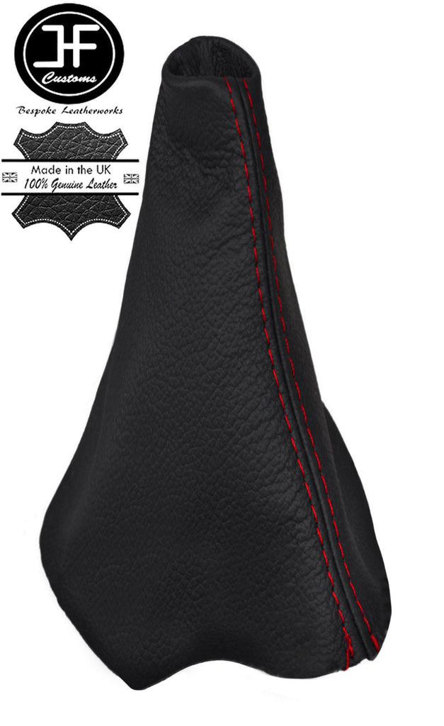 RED STITCH MANUAL REAL LEATHER GEAR GAITER FITS PEUGEOT 208 2012-2016 CUSTOM NEW