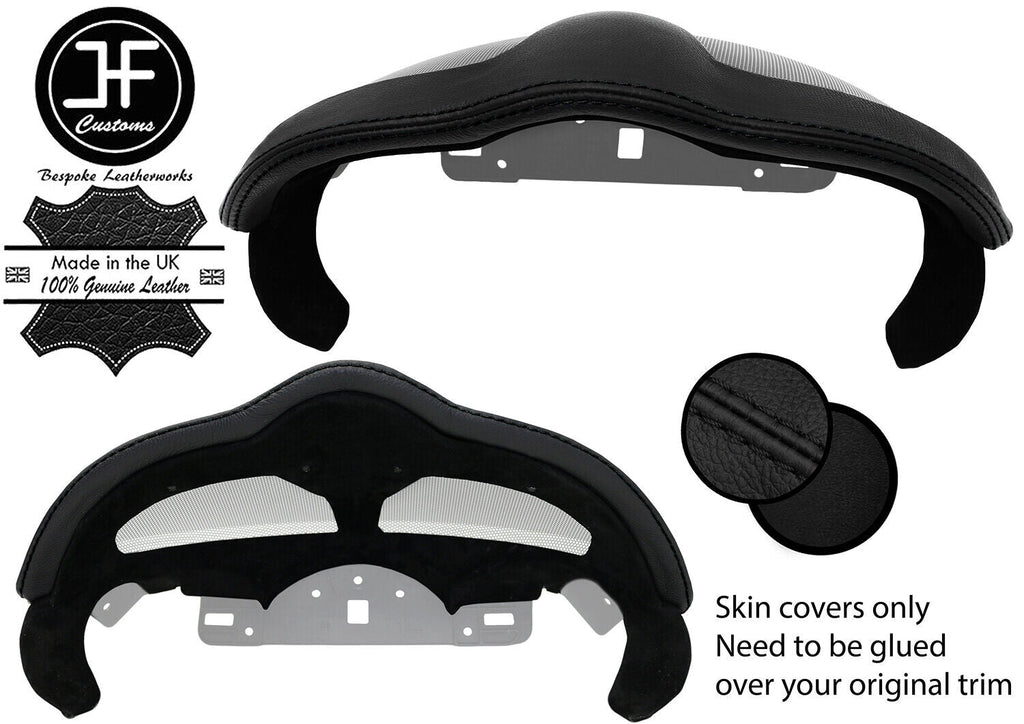 BLACK STITCH SPEEDO SURROUND TRIM SUEDE & LEATHER COVER FOR PORSCHE 987 CAYMAN