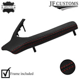 DARK RED STITCH STEERING WHEEL LOWER TRIM COVER+FRAME FOR PORSCHE 911 997 987