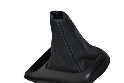 blue stitch FITS HYUNDAI LANTRA 98-01 LEATHER GEAR GAITER CUSTOM NEW MADE IN UK