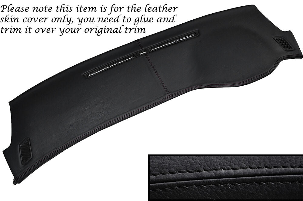 BLACK STITCH TOP DASH DASHBOARD LEATHER COVER FITS MITSUBISHI LANCER EVO 7 8 9