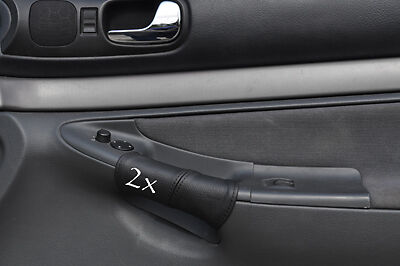 FITS AUDI A4 95-99  2X DOOR HANDLE COVERS black stitch CUSTOM NEW MADE IN UK