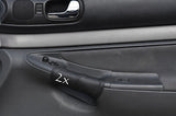 FITS AUDI A4 95-99  2X DOOR HANDLE COVERS black stitch CUSTOM NEW MADE IN UK
