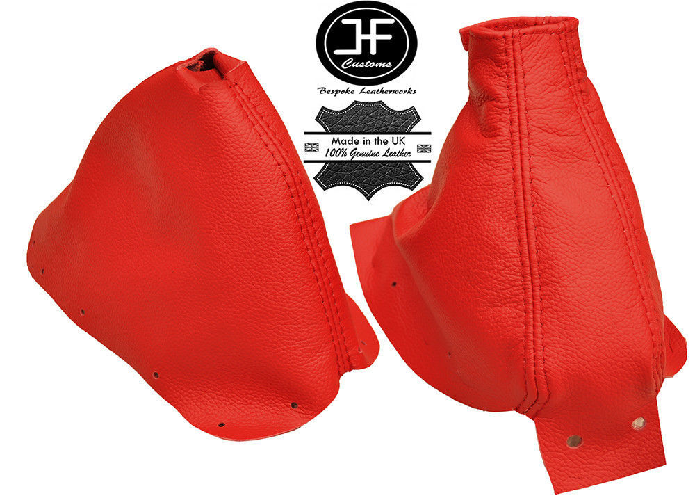 RED REAL LEATHER GEAR & HANDBRAKE GAITER FITS 300ZX Z32 1989-2000 CUSTOM NEW